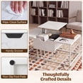 thumbnail image 5 of ELLEGNT Modern Lift Top Coffee Table – Accent Tea Table & Center Table for Living Room, White, 5 of 10