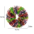 thumbnail image 3 of Suncoda Christmas Wreath, Christmas Decor Garland for Front Door Artificial Flower Christmas Wreath Front Door Wreath Decoration Xmas Cottage Fall Wreaths Wall Hanging, Christmas Ornament, 3 of 9