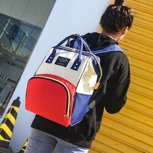 Bolsa Mochila de viaje para mamá Mochila de lona Mochila portátil impermeable (Blanco) JShteea Para Estrenar