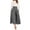 Dark Gray, variant on asdoklhq Maternity Dress,Women Solid Color High Waist Pleated A Line Long Skirt Front Slit Belted Maxi