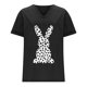 thumbnail image 3 of Corto para las Mujeres Casual Verano 2025 Pascua Impresión V-Cuello Camiseta, Ligero 95% Poliéster 5% Spandex Top para Toda la Temporada Hogar Y Diario, 3 of 7