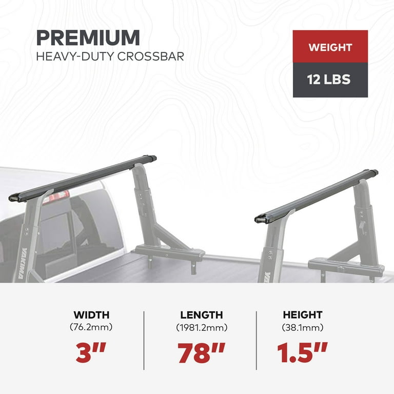 Yakima 78 Inch Lightweight Aluminum HD Crossbar Black Set of 2