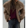 thumbnail image 3 of PRETTYGARDEN Womens Winter Coats Trendy Long Sleeve Furry Faux Fur Jackets Button Lapel Warm Fall Outwear with Pockets, 3 of 9
