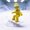 Yellow, variant on Zeiwohndc Inertia Skiing Figure Ornament With Fun Motion Effect For Auto Lovers Gift