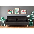 thumbnail image 1 of Sofá Cama Makora Anicka con Memory Foam Color Negro Lino Respaldo Reclinable de 3 Posiciones, 1 of 8