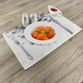 thumbnail image 2 of Ambesonne Black and White Place Mats Set of 4, Eucalyptus Bouquet, Standard Size, White Grey, 2 of 5