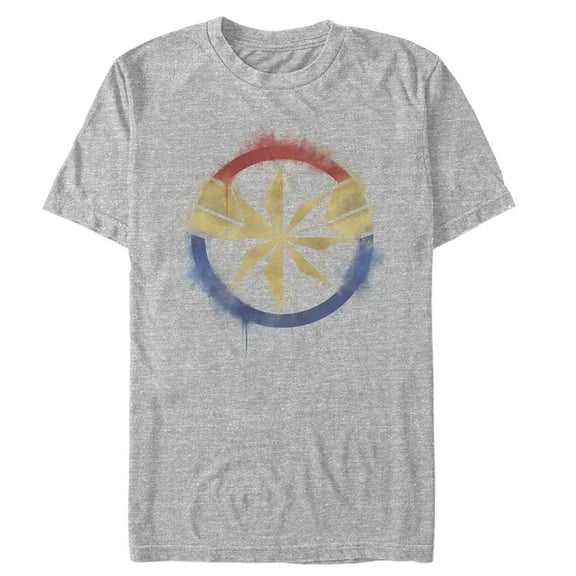 Men's Marvel Avengers: Endgame Smudged Captain Marvel  Graphic Tee Athletic Heather 3X Large