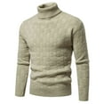 thumbnail image 1 of asdoklhq Sweater for Men Plus Size,Men's Autumn and Winter Sweater Pullover Bottom Knit Color Blocking Men's Sweater, 1 of 8