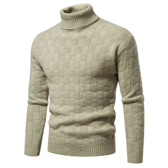 Patlollav Mens Winter Sweater Pullover Bottom Knit Color Blocking Sweaters Tops