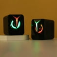 thumbnail image 6 of Washranp 1 Pair USB Speaker Sound Box,Lightweight Portable Mini Loudspeaker with RGB Light Surround Sound Speaker for Laptop Desktop Tablet, 6 of 7