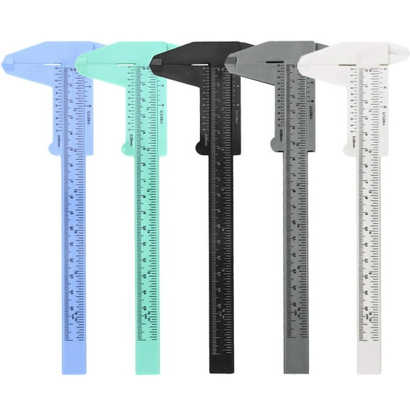 WORGEOUS  5 Pcs Measuring Ruler Plastic Caliper Brow Lamination Kit Pen Tweezer Student