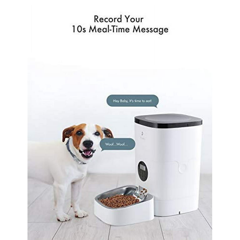 PETLIBRO Automatic Dog Feeder, 6L Dog Food Dispenser with Timer Interactive  Voice Recorder, Auto Dog Feeder with Desiccant Bag 1-4 Meals Dry Food