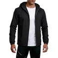 thumbnail image 2 of Sewkxo Mens Rain Jacket Lightweight Windbreaker Waterproof Raincoat Cycling Running Hiking Gear Hood Packable,Black XL, 2 of 6