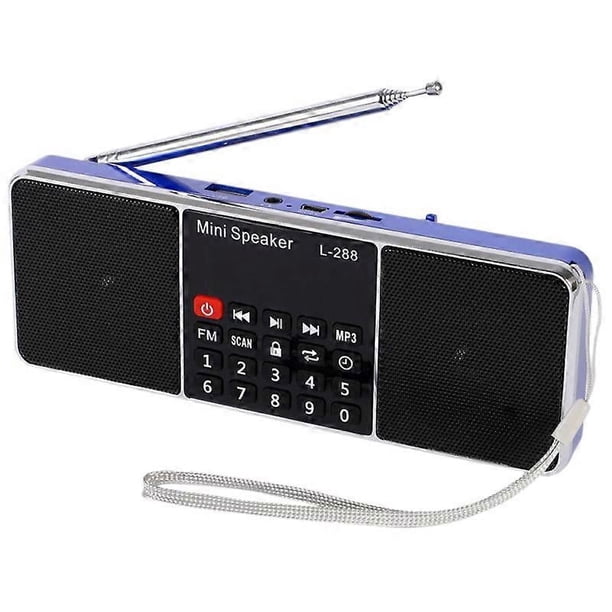 Mini Portable Rechargeable Stereo L-288 FM Radio Speaker LCD Screen Support TF Card USB Disk MP3 Mus