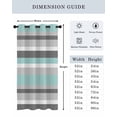 thumbnail image 6 of Geometric Stripes Thermal Insulated Blackout Curtains for Bedroom 72 Length Grey Turquoise Room Darkening Curtain 1 Panel Grommet Window Curtain Drape for Living Room Nursery Room, 6 of 7