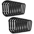 thumbnail image 1 of Mousquetons de Verrouillage en Aluminium, Boucle Polyvalente et Robuste pour le Camping, la Pêche et la Randonnée, Clips de Fixation Rapide en Forme de D pour Porte-Clés, Procédé de Placage Électrolytique Non Décolorant, Lot de 12, 1 of 7