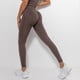 thumbnail image 2 of Pantalones de yoga elásticos de cintura alta para mujer - Leggings opacos con cintura en forma de V y efecto fruncido en los glúteos, 2 of 7