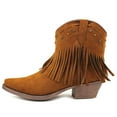 thumbnail image 3 of Dingo Western Boots Womens 7" Cowboy Metal Star Rust Fringe DI7448, 3 of 5