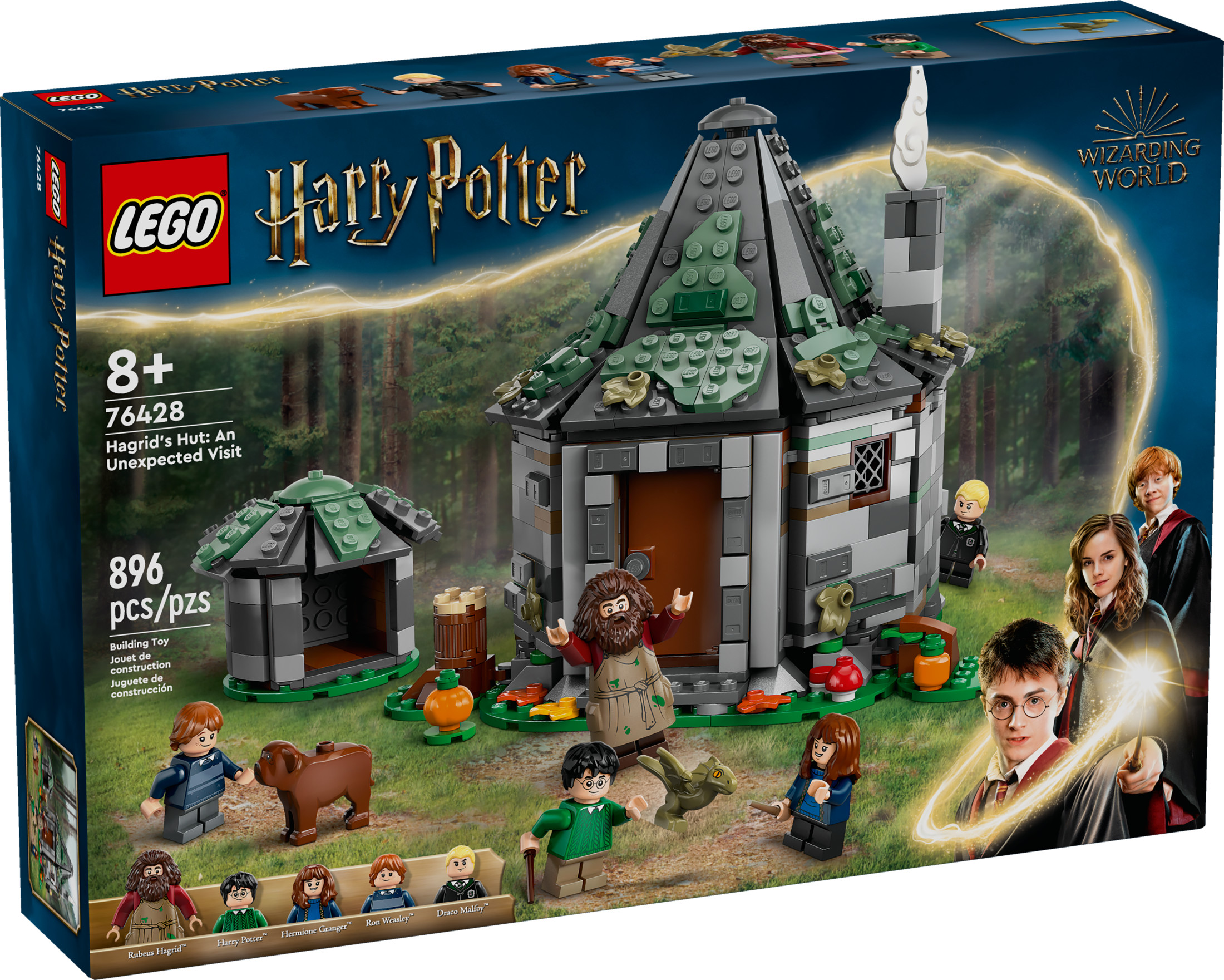 LEGO Harry Potter La Cabaña de Hagrid: Una Visita Inesperada - Juguete de Harry Potter para Niños y Niñas Mayores de 8 Años - Juguetes de Construcción para Niños con Casa Armable, 7 Minifiguras y Dragón - 76428 2