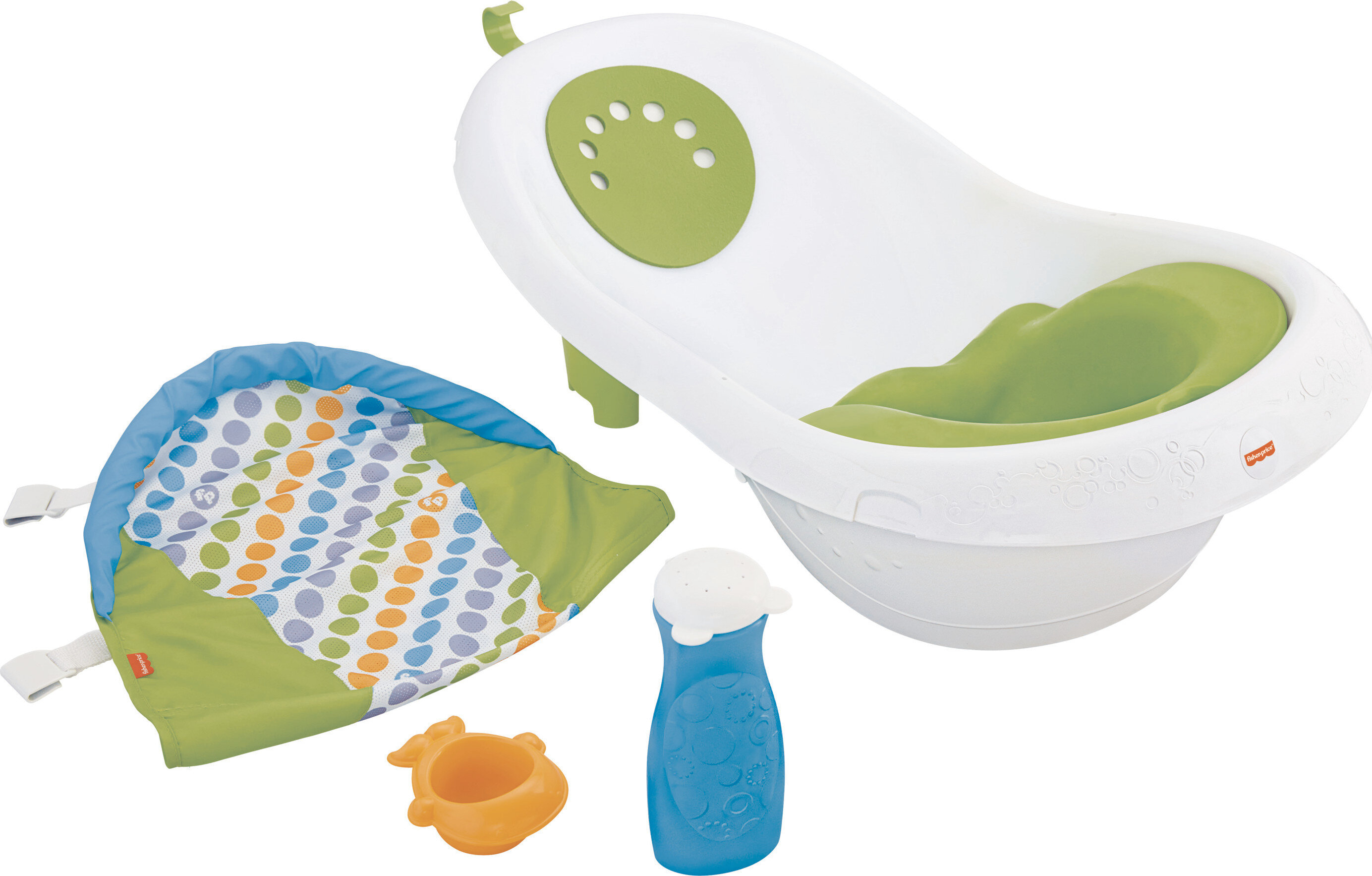 Fisher-Price 4-in-1 Sling ‘n Seat Tub Adjustable Baby Bath for Infant to Toddler with 2 Toys, Unisex - image 5 of 7