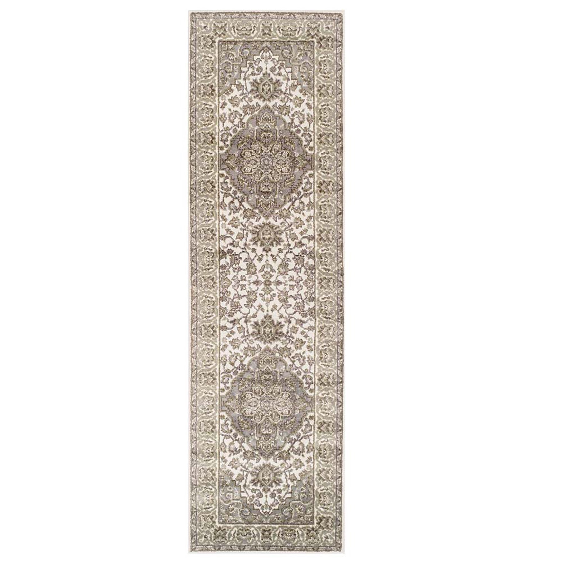 Superior Glendale Oriental Medallion Indoor Runner Rug, 2'7"x8', Green