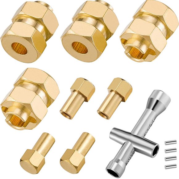 Vogacara RCGOFFLOW rueda de montaje hexagonal pieza de coche RC adaptador fuerte para 1/18 -4M Crawler RC pieza de actualización accesorios de Kits de construcción modelo