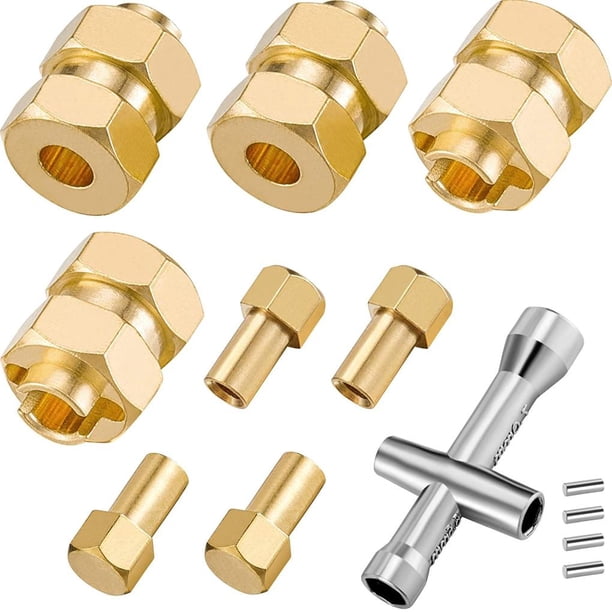 Vogacara RCGOFFLOW rueda de montaje hexagonal pieza de coche RC adaptador fuerte para 1/18 -4M Crawler RC pieza de actualización accesorios de Kits de construcción modelo