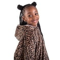 thumbnail image 3 of Bare Homey Plush Sherpa Wearable Blanket - Fluffy & Soft - Lightweight - Kids, Leopard, 3 of 9