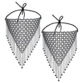 thumbnail image 4 of Here's a refined and professional product description for your **Rhinestone Mesh Face Mask with Tassel Chain**:\n\n \n\n### **2pcs Rhinestone Mesh Face, 4 of 5