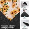 thumbnail image 3 of Beige Sunflower Letter Pattern Kitchen Rugs Sets Of 3,Kitchen Runner Rugs Non Skid Washable,Decorative Kitchen Floor Mats for Kitchen,Sink,Laundry,17"x30"+ 17"x47" + 17"x59", 3 of 6