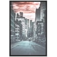 thumbnail image 3 of PixonSign Framed Canvas Print Wall Art City Buildings with Cars Places Cityscape Photography Modern Art Bohemian Scenic Colorful Multicolor Ultra for Living Room, Bedroom, Office - 16"x24" Black, 3 of 5