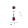 thumbnail image 4 of Bling Jewelry Womens Vintage Bridal Gemstone Chandelier Clip-On Earrings with CZ Teardrop Design, 4 of 6