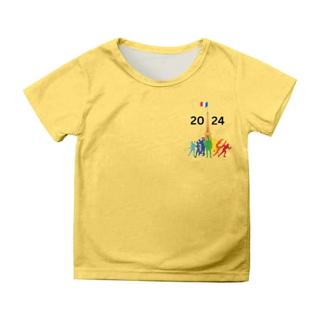 

Summer Shirts for Teen Exercise Kids Child Short Sleeve Prints Casual T Shirt Sports Fans Gift Tops