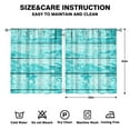 thumbnail image 2 of Vintage Teal Wood Grain Curtains-Blackout Curtains Bedroom Decor Living Room Darkening Grommet Window Drapes 2 Panels Set 53x63 inch, 2 of 2
