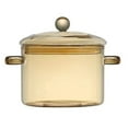 thumbnail image 1 of yuksok Glass Cooking Pot Clear Small Size Cookware Simmer Pot for Tea Noodles Soup 1.9L, 1 of 9