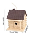 thumbnail image 3 of MORESEC Home Wooden Bird House Outdoor, 7in Courtyard Feeder Graffiti Nest for Parrots Breeding Garden Decor Decor, 3 of 6