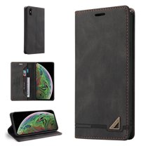 Wallet Cover for iPhone XS Max, Credit Card Slot Stand Slim Premium PU Leather & Soft TPU Back Shockproof Flip Folio Book Magnetic Cover For iPhone XS Max,Black
