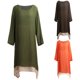 thumbnail image 4 of Vestido Vintage de contraste de doble capa Casual suelto Boho largo de talla grande Retro Maxi vesti Abanopi XX-grande, 4 of 7