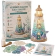 thumbnail image 2 of Beginner-Friendly DIY Lighted Sea Glass-Style Lighthouse Kit Collection Ocean Inspired Craft Kit for Coastal Home Decor Seasonal Display and Handmade Projects (mermaid lagoon), 2 of 7