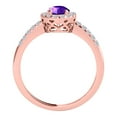 thumbnail image 3 of Aonejewelry 2.45 Ct. Ttw Diamond and Oval Shaped Amethyst Ring in 10K Rose Gold, 3 of 4