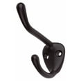 thumbnail image 2 of GlideRite 3 in. Large Double Wall Coat Hooks, Matte Black, Pack of 25, 2 of 2
