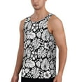 thumbnail image 2 of Haiem Tropical Leaves Men Workout Tank Top Gym Bodybuilding Sleeveless Muscle T Shirts Athletic Tank Breathable Workout Shirt-3X-Large, 2 of 9