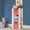 White/Coral, variant on RiverRidge Kids Bookshelf Toy Organizer Tower with 3 Cubbies 6 Bookracks and 2 Yellow Bins