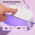 thumbnail image 3 of Makartt UV Nail Lamp Pocketdry 8W Mini LED Light for Nails Flash Cure, USB Portable Gel Polish Dryer with 60s 120s Timer Setting, Professional Gel Curing Lamp for Manicure Nail Art Salon, Home DIY, 3 of 7