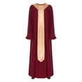 thumbnail image 2 of Raenseen Womens Choir Robe Flared Long Sleeve Ruffled Clergy Dresses Burgundy S, 2 of 7