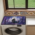 thumbnail image 4 of ZIATUBLES Black Cat Butterfly Washer Dryer Top Protector Mat Multiple Washing Machine Dustproof Top Cover Pad for Laundry Room Kitchen Washable Home Decor Accessories, 24 x 19.7 Inch, 4 of 7