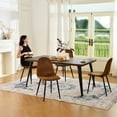 thumbnail image 4 of Homy Casa Dining Chair Set of 4, Upholstered Faux Suede Modern Kitchen Seating Chairs, Vintage Brown, 4 of 11