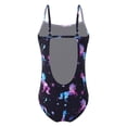 thumbnail image 2 of TiaoBug Kids Girl Fish Scales One Piece Swimsuit Mermaid Swimwear Open Back Beachwear Black Horse 16, 2 of 6