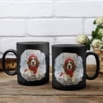 thumbnail image 3 of Playful Portuguese Water Dog Welcomes Winter Snowy Day with Cardinal Bird Mug PWD Portie Fishing Dog Lover Coffee Tea Cup - 2017, 3 of 4