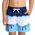 thumbnail image 2 of MDUKONU Boys Drawstring Sports Shorts Quick Dry Breathable Running Workout Shorts Navy 7-8 Years, 2 of 6